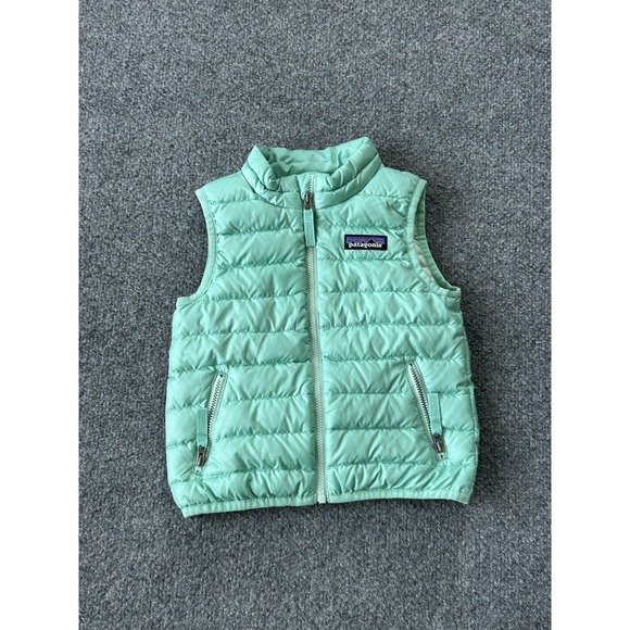 Patagonia Other - Patagonia Jakcet Baby 12-18m Down Filled Sweater Vest Teal Green Puffer Toddler